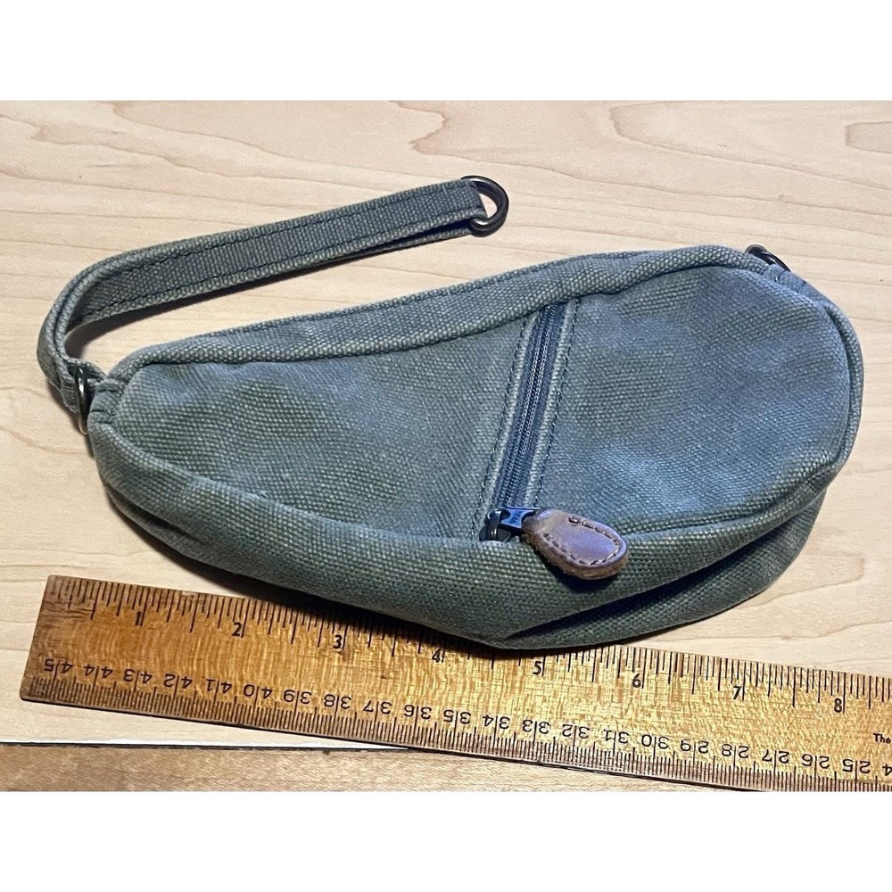 90s LL Bean AmeriBag Healthy Back Bag Sling MINI Olive Green Crossbody Travel - Picture 10 of 12